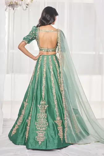 Teal Green Bridal Lehenga Set