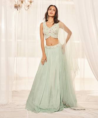 Turquoise Lehenga Set 1