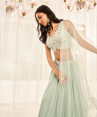 Turquoise Lehenga Set 2