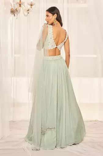 Turquoise Lehenga Set