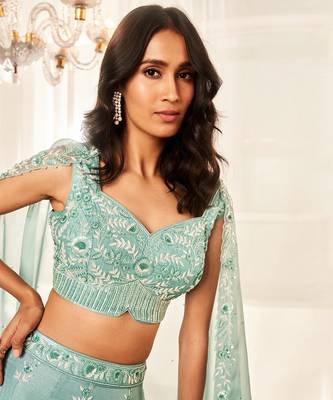 Candy Blue Lehenga Set 2