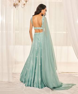 Candy Blue Lehenga Set 3