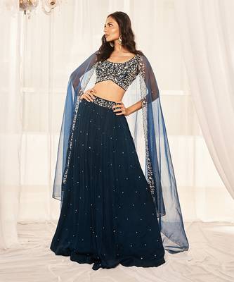 Teal Blue Lehenga Set 1