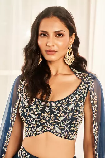 Teal Blue Lehenga Set