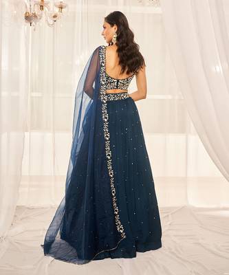 Teal Blue Lehenga Set 3