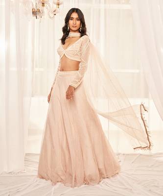 Dusty Beige Lehenga Set 2