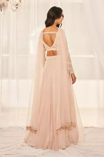 Dusty Beige Lehenga Set