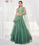 Teal Green Lehenga Set