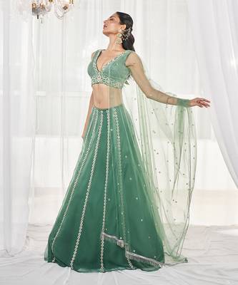 Teal Green Lehenga Set 2