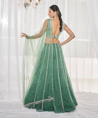 Teal Green Lehenga Set 3
