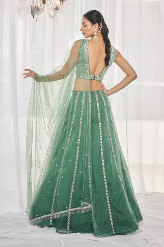 Teal Green Lehenga Set