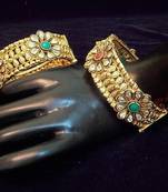Elegant ethnic jadau kundan polki bangles