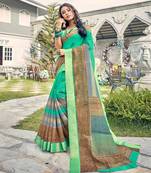 Green Desirable Cotton Silk Saree Without Blouse