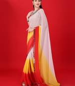 Ethnic Multy Designer Printed Georgette Saree