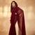 Fancy Designer Girlish Maroon Colour Georgette Fabric Partywear Saree