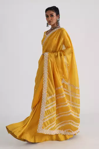 Yellow Sunheri Lehenga Set