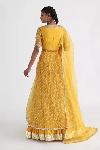Yellow Zubha Lehenga Set