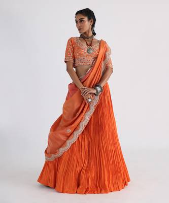 Orange Lehenga Set 1