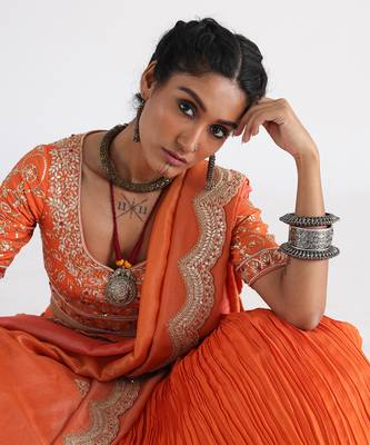 Orange Lehenga Set 3