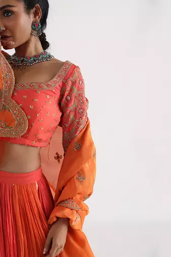 Kesariya Lehenga Set