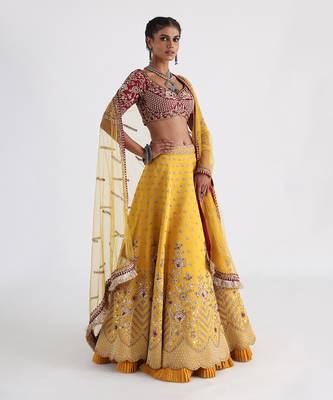 Yellow Miriam Lehenga Set 1