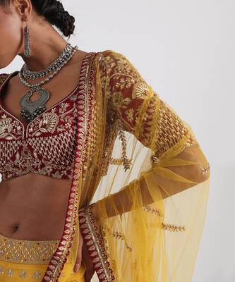 Yellow Miriam Lehenga Set 3