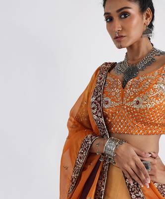 Yellow Dalia Lehenga Set 4
