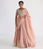 Peach inaya saree set