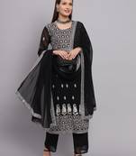 Black Colour Designer Nayra Cut Ready to Wear Salwaar Kameez For Party Looks