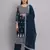 Petrol Colour Nayra Cut Ready to Wear Salwaar Kameez For Party Looks