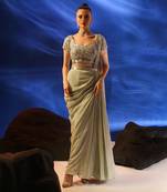 Light sage green nerissa saree set