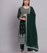 Green Colour Designer Nayra Cut Ready to Wear Salwaar Kameez For Party Looks