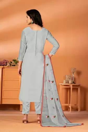 Blue Colour Ethnic Partywear Girlish Salwaar Kaeez