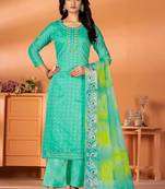 Blue Colour Designer Ethnic Salwaar Kameez For Girlish Looks