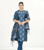 Nevy Blue Colour Designer Heavy Woven Work Banarasi Silk Salwaar Kameez