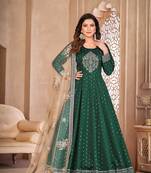  Green Colour Ethnic Anarkali Dress For Wedding Looks