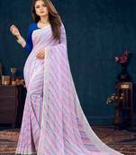 Light Purple Ethnic Smart Printed Festive Saree