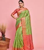  Faux Kanjivaram art silk saree with blouse piece : sa00001229olfree