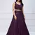 plum purple georgette sequin embroidered lehenga set choli with dupatta 