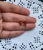 Faceted Ruby Studs