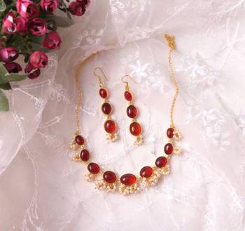 Lakshmi Ruby Necklace Set 2