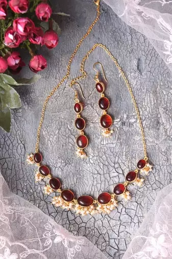 Lakshmi Ruby Necklace Set