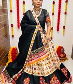 NAVRATRI SPECIAL MULTICOLOR PRINTED  SEMI-STITCHED LEHENGA, UN-STITCHED BLOUSE , DUPATTA