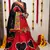 RED COLOR GAMTHI WORK COTTON SEMI-STITCHED NAVRATRI LEHENGA, UN-STITCHED BLOUSE , DUPATTA