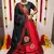 RED COLOR GAMTHI WORK COTTON SEMI-STITCHED NAVRATRI LEHENGA, UN-STITCHED BLOUSE , DUPATTA