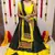 BLACK & LEMON COLOR GAMTHI WORK COTTON SEMI-STITCHED NAVRATRI LEHENGA, UN-STITCHED BLOUSE , DUPATTA