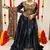 BLACK COLOR SILK PRINTED COTTON SEMI-STITCHED NAVRATRI LEHENGA, UN-STITCHED BLOUSE , DUPATTA