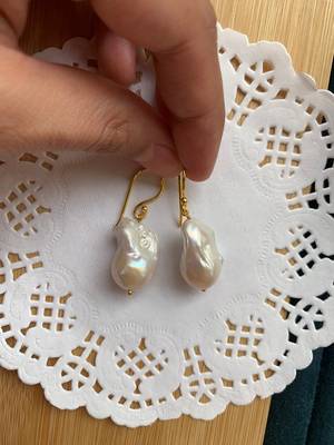 Baroque Pearl Earrings ( Gold Plated) 2