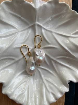 Baroque Pearl Earrings ( Gold Plated) 3