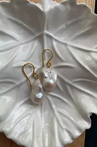 Baroque Pearl Earrings ( Gold Plated)